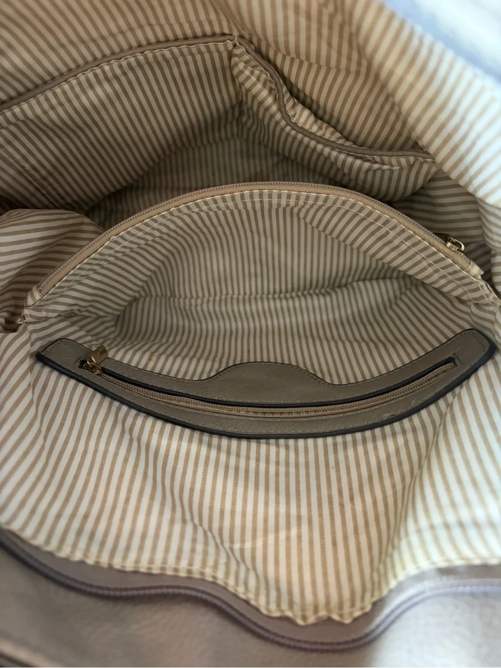 Taupe Shoulder Hobo Bag